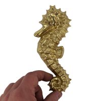 Polished Brass Seahorse Door Knocker