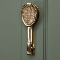 Polished Brass Tennis Racquet Door Knocker Polished Brass Tennis Racquet Door Knocker