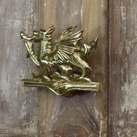 Polished Brass Dragon Door Knocker Polished Brass Dragon Door Knocker