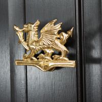 Polished Brass Dragon Door Knocker Polished Brass Dragon Door Knocker