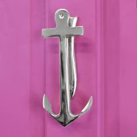 Bright Chrome Anchor Door knocker - Size 197mm Approx