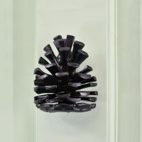 Black Pine Cone Door Knocker