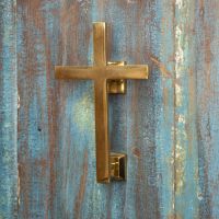 Polished Brass Cross Door Knocker