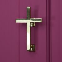 Polished Brass Cross Door Knocker