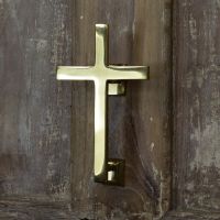 Polished Brass Cross Door Knocker