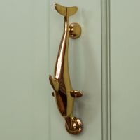 Polished Brass Dolphin Door Knocker
