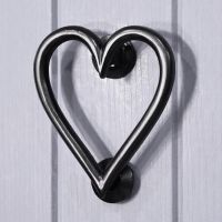 Black Iron Heart Door Knocker 