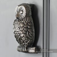Side View of the Antique Pewter Door Knocker