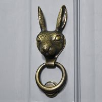 Antique Brass Rabbit Door Knocker 