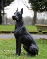 "Dutch" the Great Dane Cast Aluminium Graden Sculpture - Bronze and Copper main image