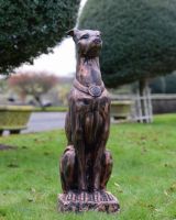 "Rocket" the Sitting Greyhound in Cast Aluminium - Copper main image