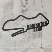Donington Park Racing Circuit Wall Art on a Rustic Grey Wall