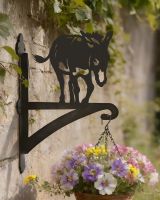 Digital Illustration of the Donkey Hanging Iron Basket Bracket Mounted on a Garden Wall Digital Illustration of the Donkey Hanging Iron Basket Bracket Mounted on a Garden Wall