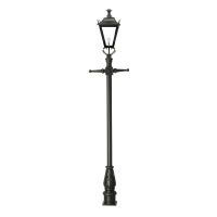 3.25m Dorchester Lamp Post & Lantern Set Finished in Black