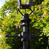 Close-up of the Traditional Ladder Bars Attached to the Lamp Post