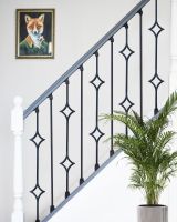 Double Diamond Spindles With Rake Brackets Double Diamond Spindles With Rake Brackets