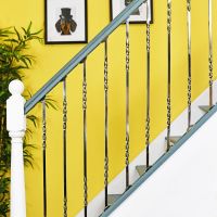 "Alessi" Double Fine Twist Stainless Steel Stair Spindle "Alessi" Double Fine Twist Stainless Steel Stair Spindle