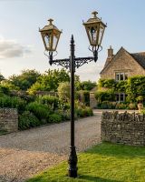 Double headed Gothic Lamp post digital illustration