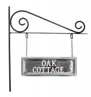 Classic Rectangular Double Sided House Name Sign Polished Aluminium