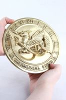 Polished Brass "Welsh Dragon" Sundial - 180mm 