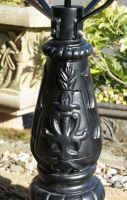  "Crown Riversham" Black Victorian Patio Lamp Post Set 105cm