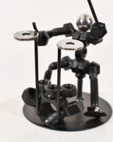 Recycled Metal Drummer Sculpture