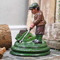 Ornate golfer door stop - hand painted Ornate golfer door stop - hand painted
