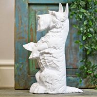 Cast iron dog door stop