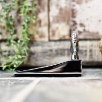 Side View of bright chrome door wedge shell design