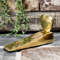 Polished brass heart door wedge