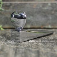 Back View of the Chrome Chubby Heart Door Wedge Back View of the Chrome Chubby Heart Door Wedge