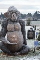“General Godfrey” Eastern Mountain Gorilla Garden Sculpture