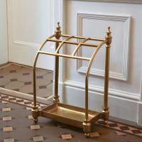 Antique Brass "Curved" Umbrella Holder insitu