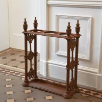 Antique Brown Cast Iron Umbrella Holder 