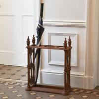 Antique Brown Cast Iron Rectangle Umbrella Holder 