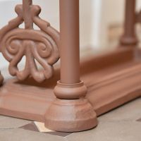 Close up of Antique Brown Umbrella Holder Feet 