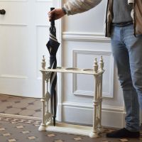 Cast Iron Antique Cream Umbrella Holder 