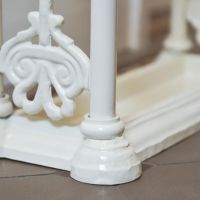 Close up of Antique Cream Umbrella Holder 
