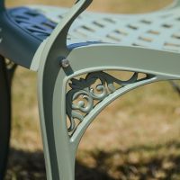 The "Eden" 6-Seater Outdoor Dining Set - Sage Green Chair Design