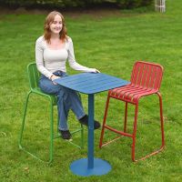 The "Marlow " 2-Seater High Outdoor Dining Set Full Scale Shot In A Garden The "Marlow " 2-Seater High Outdoor Dining Set Full Scale Shot In A Garden
