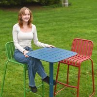 The "Marlow " 2-Seater High Outdoor Dining Set Scale Shot In A Garden The "Marlow " 2-Seater High Outdoor Dining Set Scale Shot In A Garden