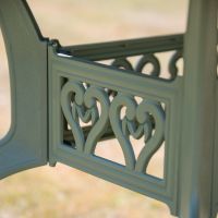 The "Eden" 6-Seater Outdoor Dining Set - Sage Green Lower Table Design