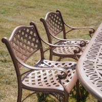 The "Tuscany" 8-Seater Outdoor Dining Set - Terracotta Two Chairs The "Tuscany" 8-Seater Outdoor Dining Set - Terracotta Two Chairs