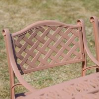 The "Tuscany" 8-Seater Outdoor Dining Set - Terracotta Chair Back Detail The "Tuscany" 8-Seater Outdoor Dining Set - Terracotta Chair Back Detail