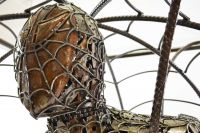 spider-man sculpture iron sculpting