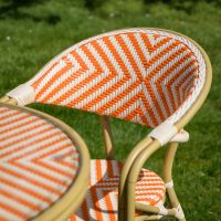 The "Cortes" 4-Seater Outdoor Dining Set Back Of The Chair Close Up 