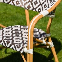 The "Pachino" 2-Seater Outdoor Dining Set Chair Arm Detail Shot The "Pachino" 2-Seater Outdoor Dining Set Chair Arm Detail Shot