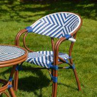 The "Draycott" 2-Seater Rattan Outdoor Dining Set Full Chair Shot