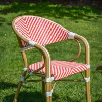 The "Malon" 4-Seater Rattan Outdoor Dining Set Chair Close Up
