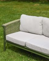 The "Chester" 4-Seater Outdoor Furniture Set - Green Cushion Close Up The "Chester" 4-Seater Outdoor Furniture Set - Green Cushion Close Up